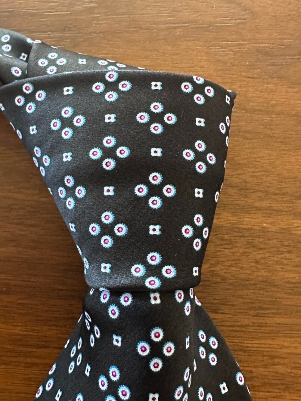 Stefano Ricci Black White Geometric Silk Tie